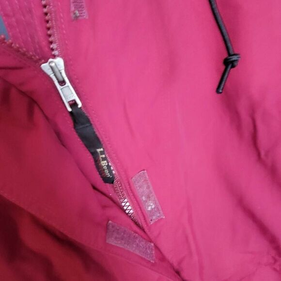 Vintage 90's LL Bean Long Ski Parka Hooded Women’s Regular Large Red Jacket ORF9 - Picture 4 of 6